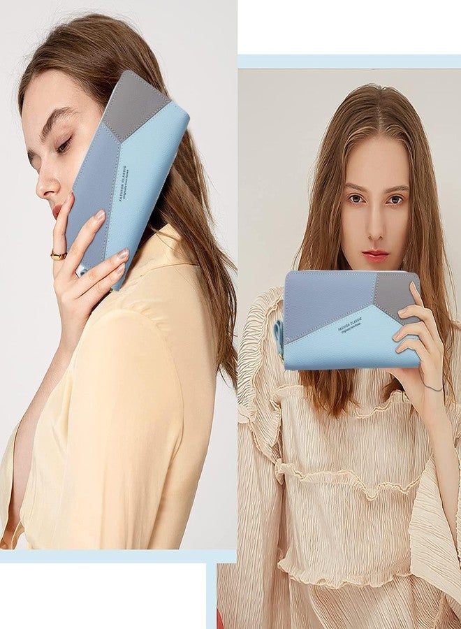 VATTU Wallets for Women PU Leather Card Holder Phone Pocket Double Zipper Coin Purse Hand Clutches for Girls Ladies - Image 5